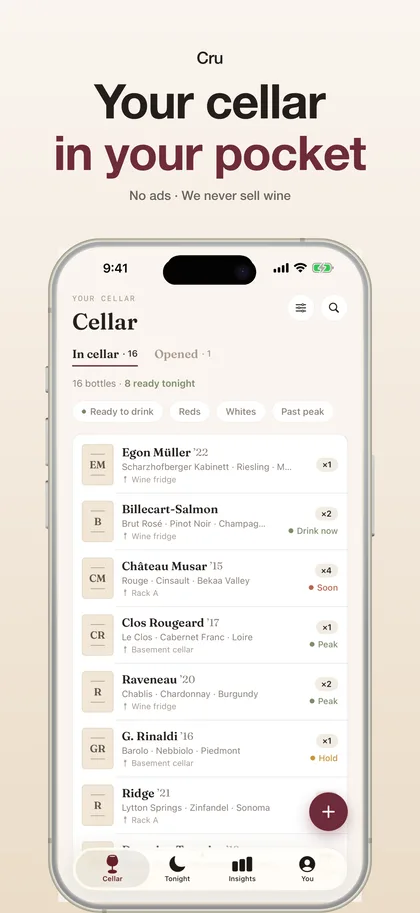 Cru — Scan, Rate & Manage Bottles screenshot 2