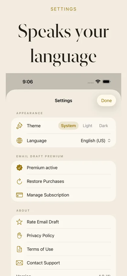 Email Draft — Any tone, polished in seconds screenshot 4