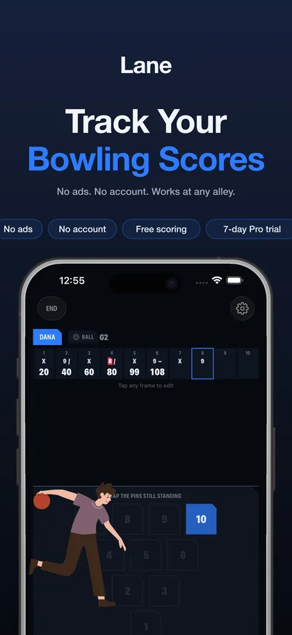 Lane — Scorekeeper, Scorecard, Stats screenshot 1
