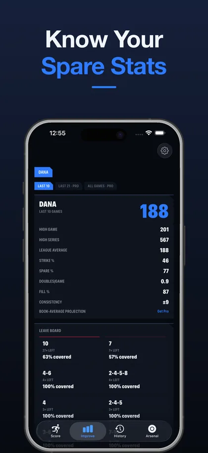 Lane — Scorekeeper, Scorecard, Stats screenshot 2