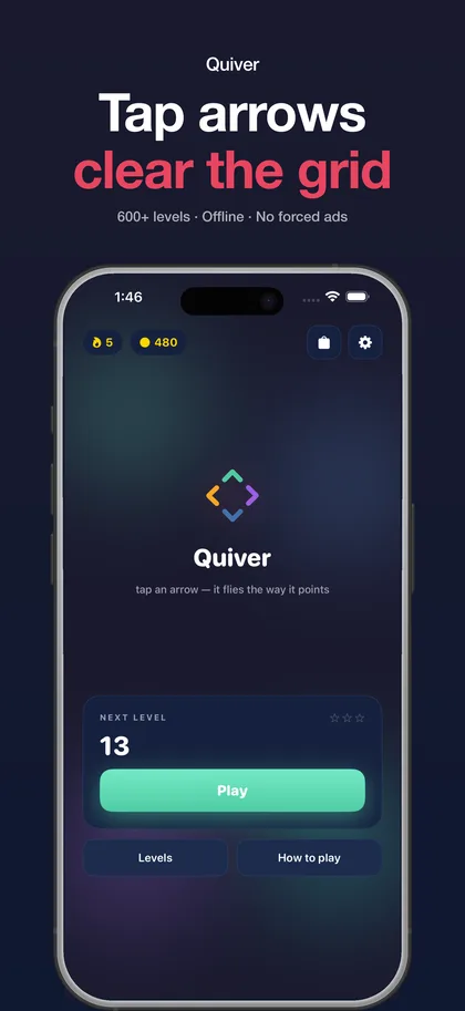Quiver — Tap, clear & escape the grid screenshot 1