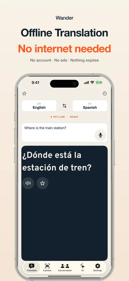 Wander — Translate with no internet screenshot 1